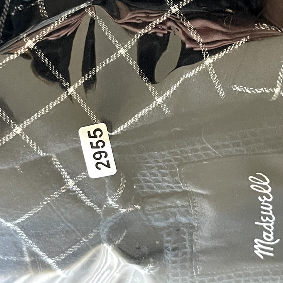 Madewell Waffleback Shaw Blazer Women Small Black Windowpane Cotton Unstructured - Picture 15 of 15